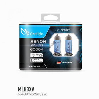 Лампа H3(Clearlight)12V-55W XenonVision (2 шт.)