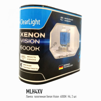 Лампа H4(Clearlight)12V-60/55W XenonVision (2 шт.)