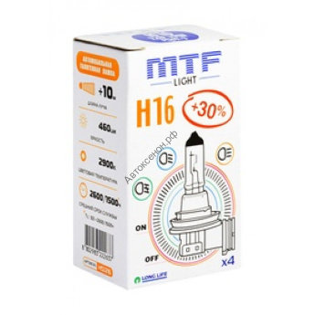 Галогенная лампа MTF H16 12v 19w - Standard +30%