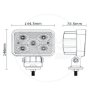 Светодиодная фара SVS 50W/12-30V DC (5*10W CREE) IP67 (144,5*97*78,5mm) дальн/свет